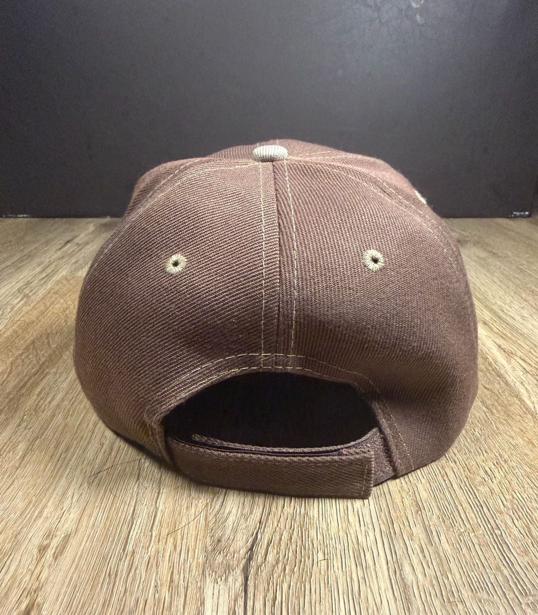 TX Embroidered Brown Baseball Cap w/ Hook & Loop Strap 4