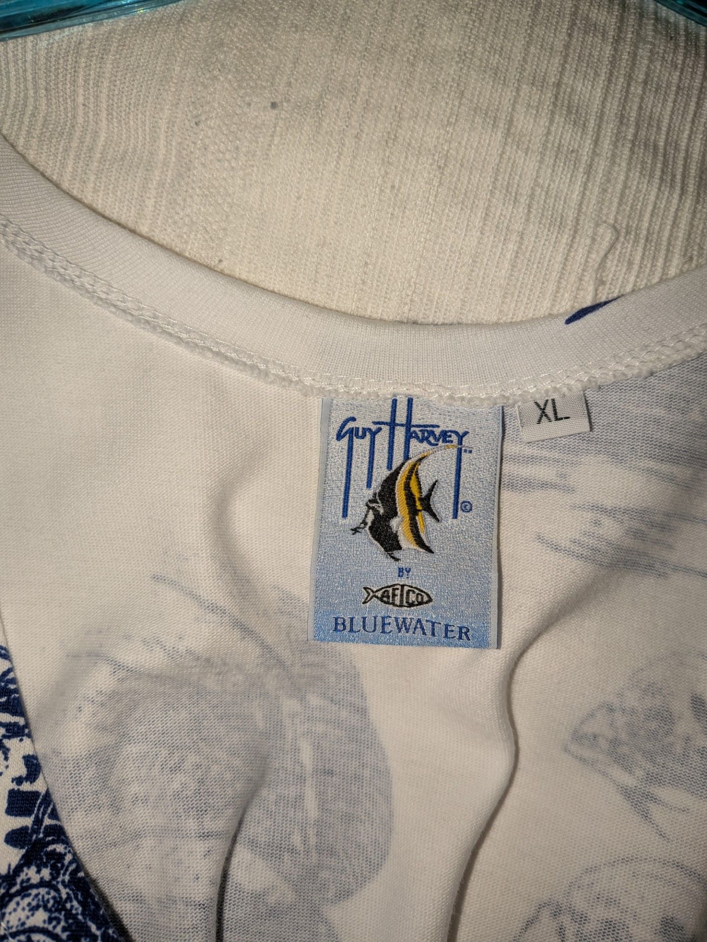 Guy Harvey by Aftco Bluewater Tropical Fish and Palm Tree Print Cotton Dress 3