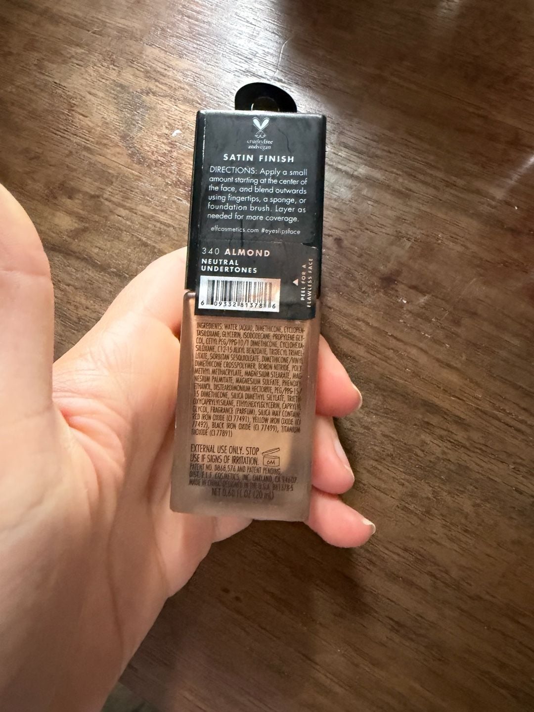 e.l.f. Flawless Finish Foundation, Shade 340 Almond 2