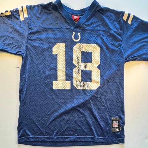 Reebok Indianapolis Colts Peyton Manning #18 NFL Football Youth Jersey Size XL