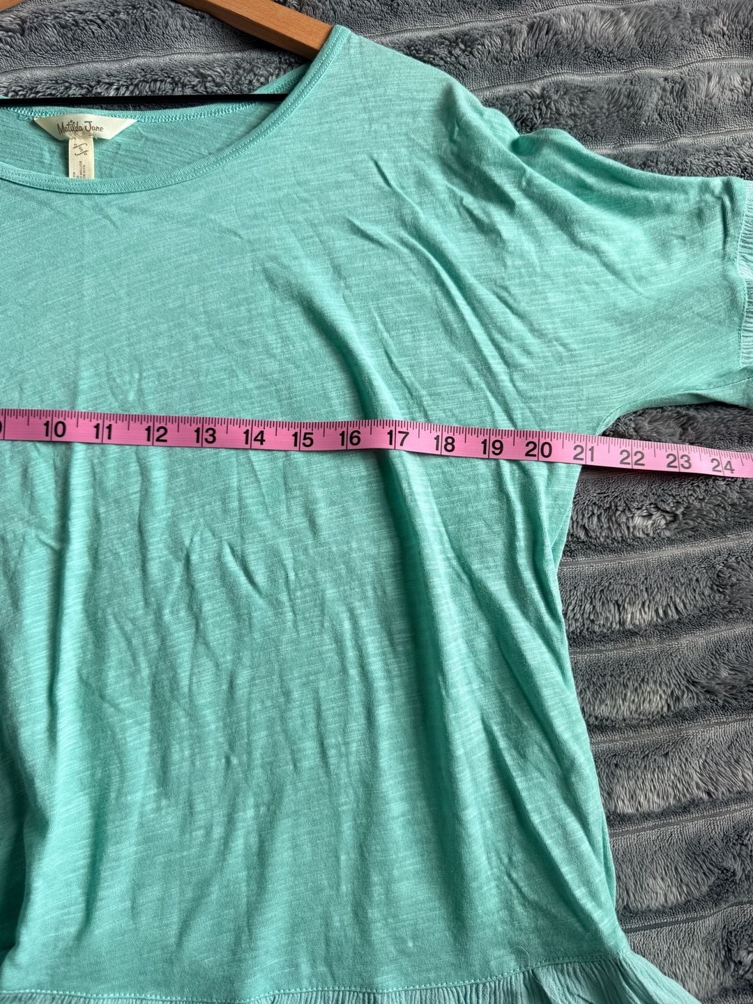 Matilda Jane Women’s Long Sleeve Peplum Oversized Top Size S Teal Boho Prairie 6