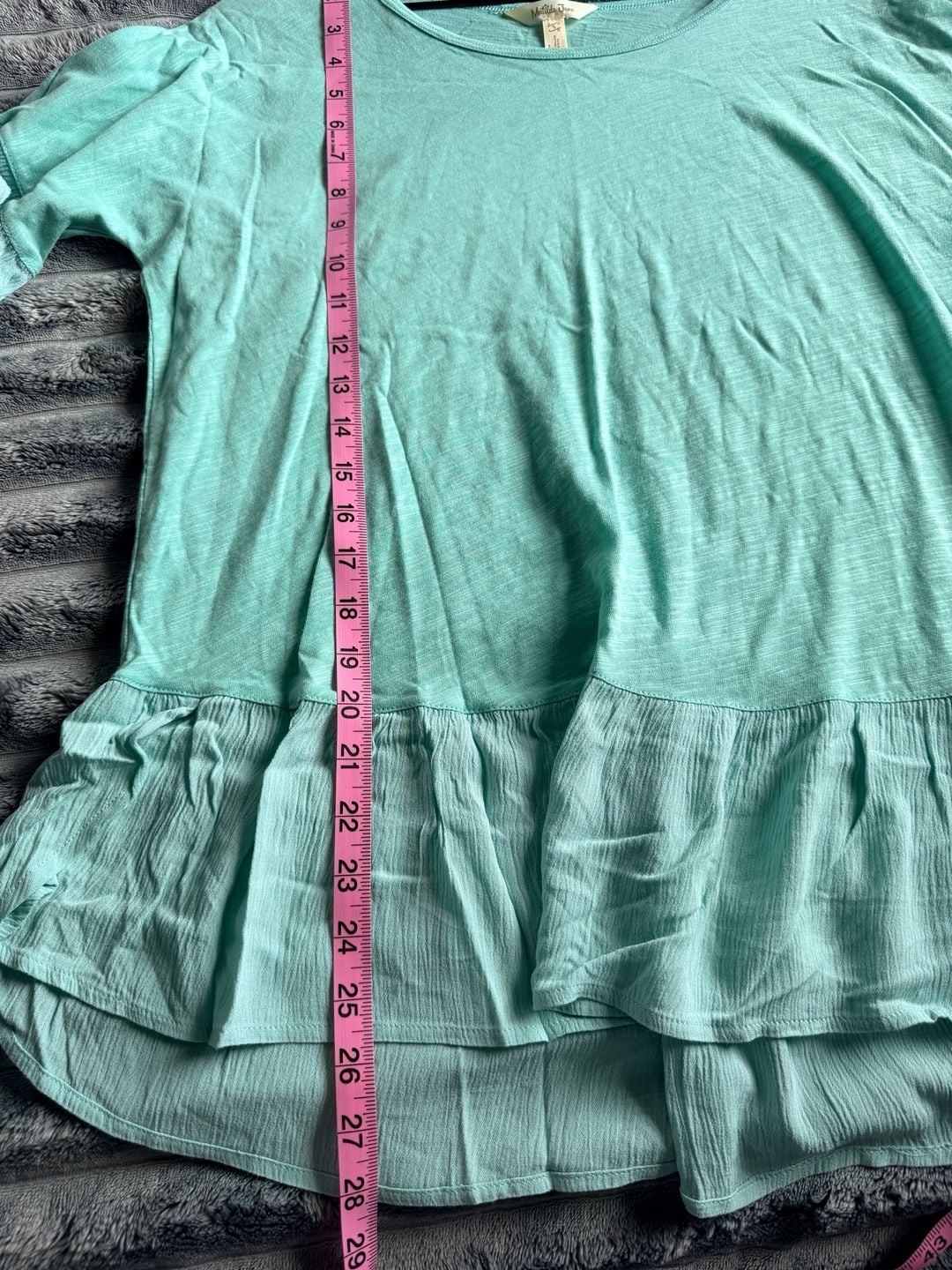 Matilda Jane Women’s Long Sleeve Peplum Oversized Top Size S Teal Boho Prairie 7