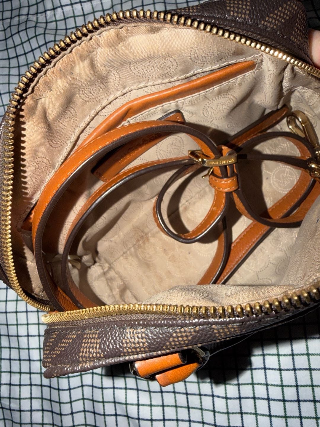 Michael Kors Jet Set Travel Extra Small Logo Print Duffle Crossbody Bag 5