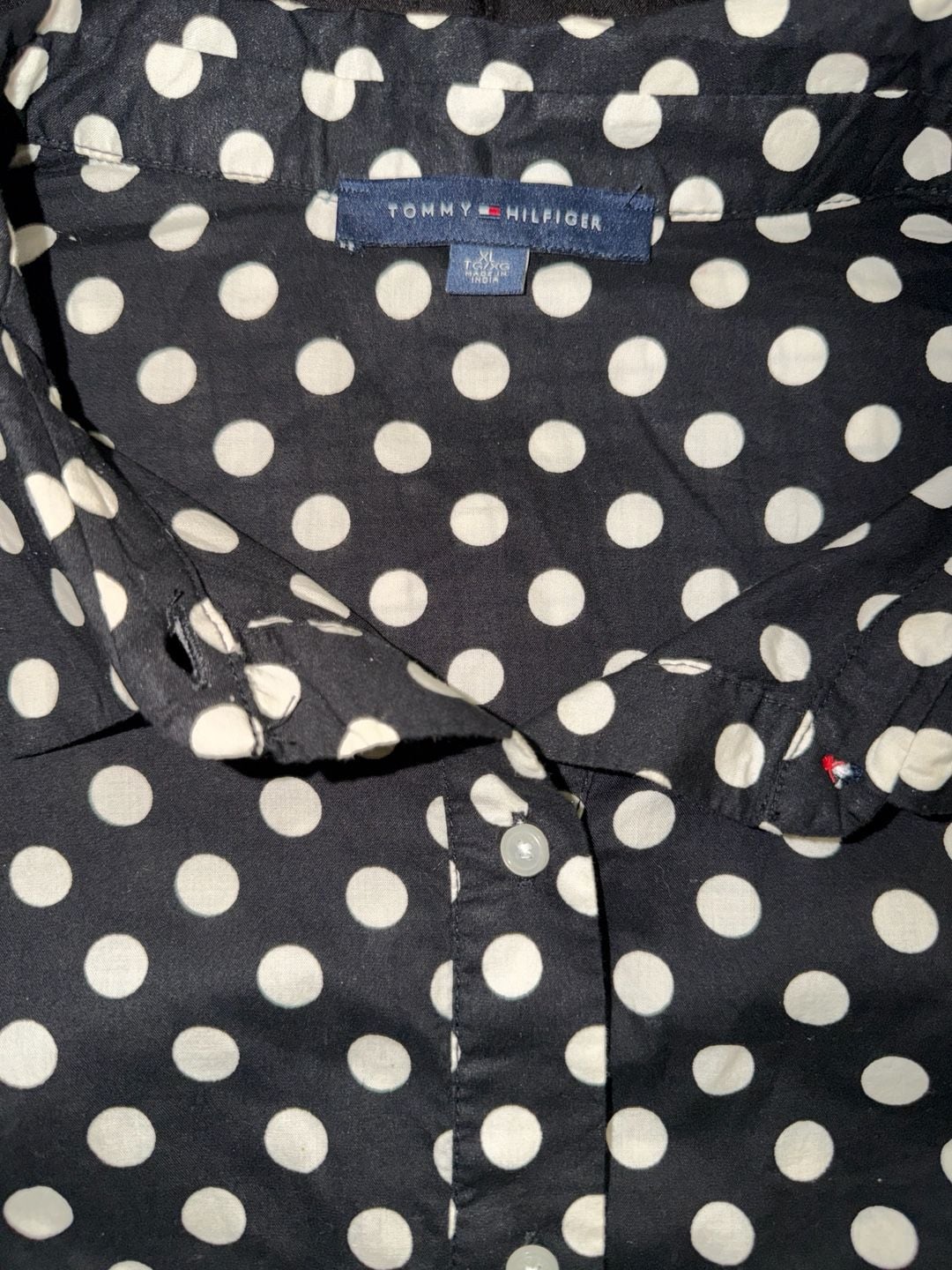 Tommy Hilfiger Women's Polka Dot Button-Down Blouse 1