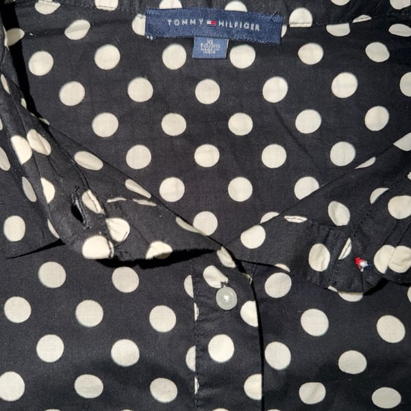Tommy Hilfiger Women's Polka Dot Button-Down Blouse