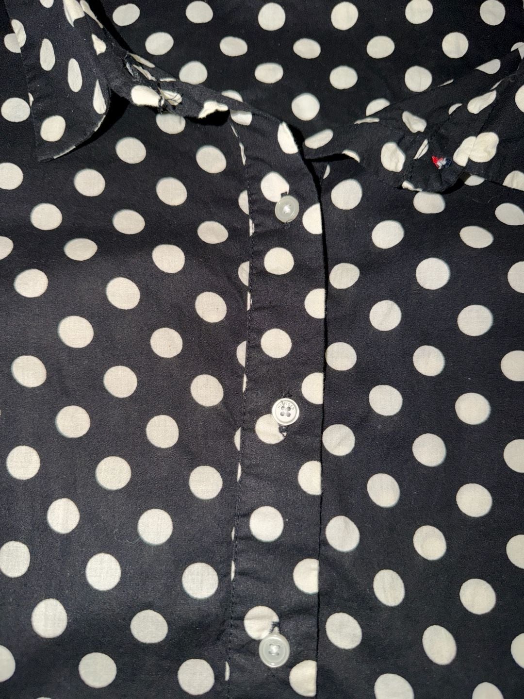 Tommy Hilfiger Women's Polka Dot Button-Down Blouse 2