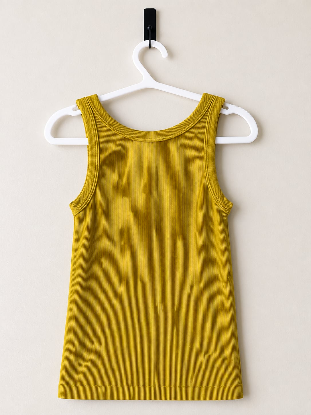 Nikibiki Ribbed Seamless Tank Top Mustard Yellow One Size Made in USA
3