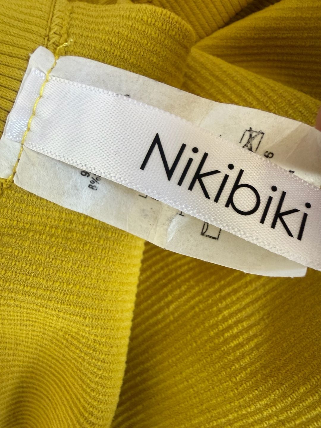 Nikibiki Ribbed Seamless Tank Top Mustard Yellow One Size Made in USA
6