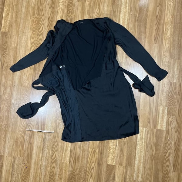 Banana Republic Women's Black Long Sleeve Wrap Mini Dress Size 0