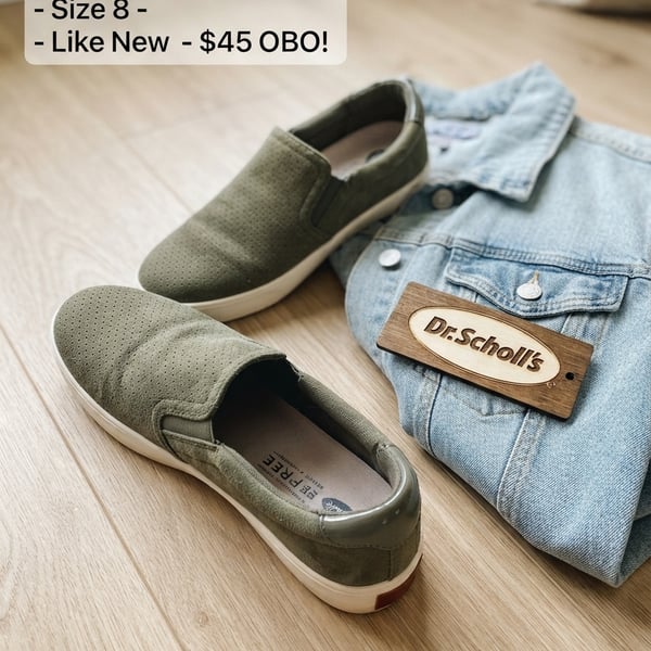Dr. Scholl's Madison Women's Olive Green Perforated Slip-On Sneakers