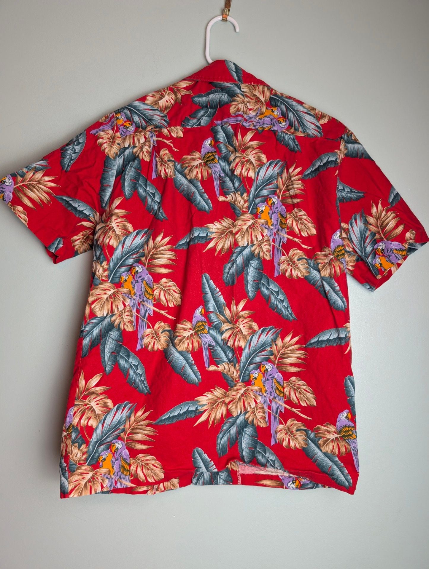 Tropical Retrostyle Mark Raysten Red Parrot Hawaiian Shirt 4