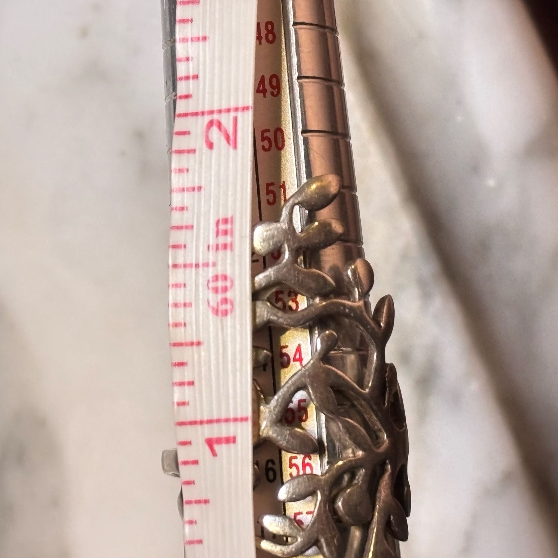 Vintage .925 Sterling Silver Openwork Vine Motif Statement Ring 8
