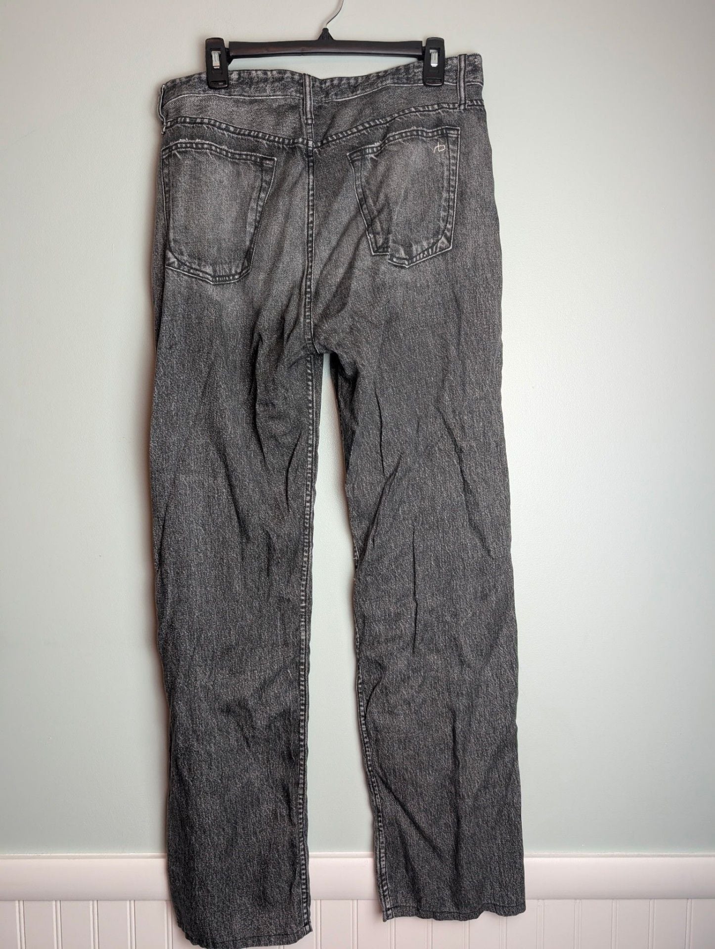 Designer Comfychic Rag & Bone rb Miramar Liquid Denim-Effect Pants 5