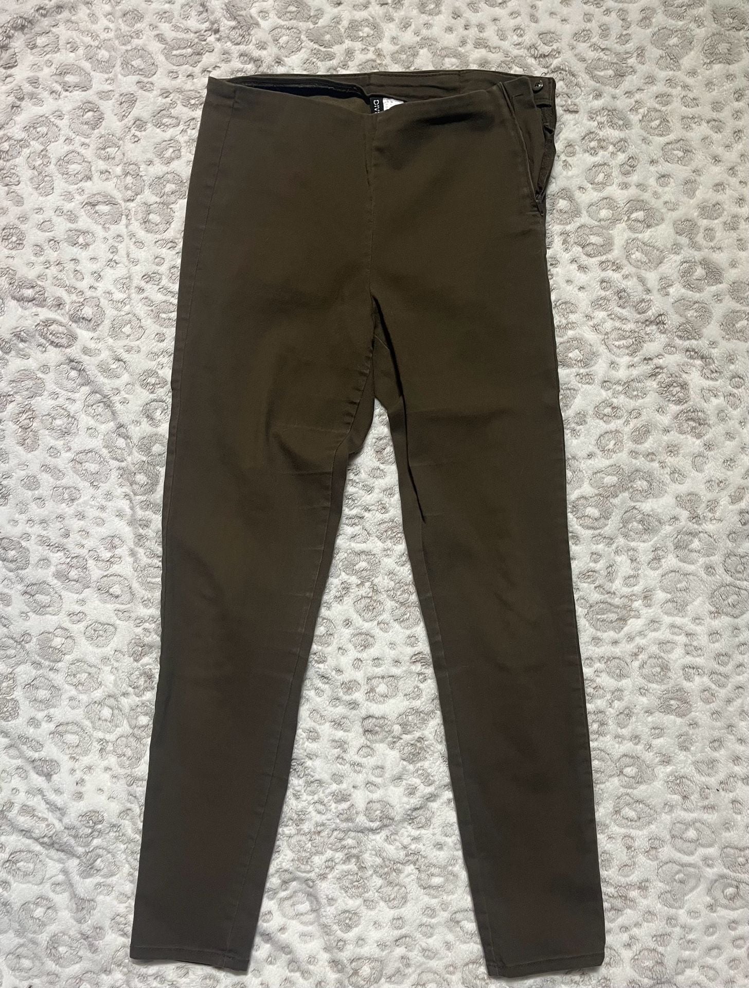 H&M Divided Olive Green Skinny Pants 2