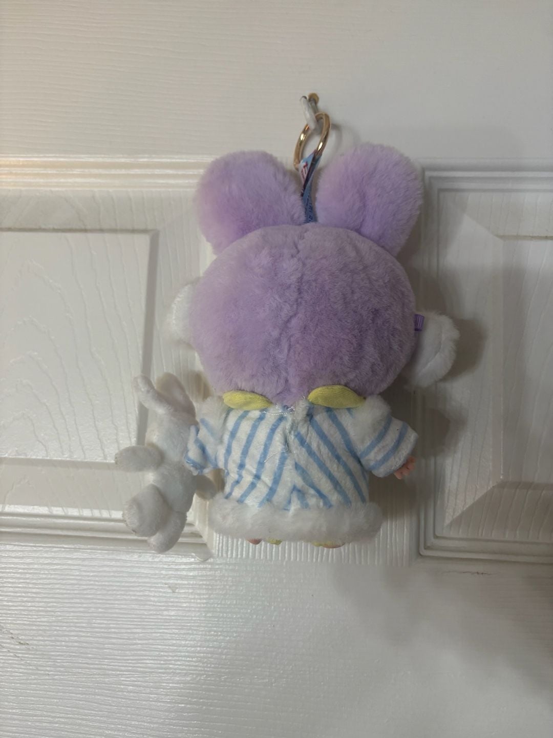 Baby Three Sweet Dreams Series Plush Keychain - Purple Bunny 2