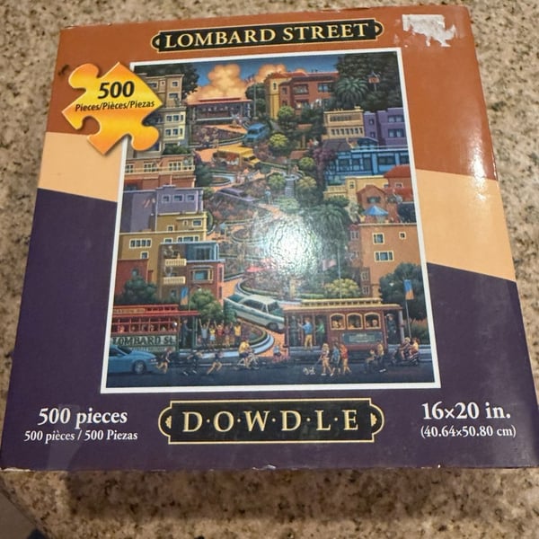 Dowdle Folk Art Lombard Street 500 Piece Jigsaw Puzzle