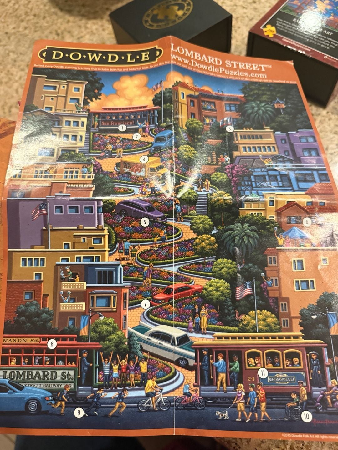 Dowdle Folk Art Lombard Street 500 Piece Jigsaw Puzzle 5