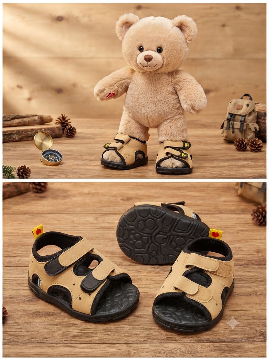 Build-A-Bear Workshop Tan Outdoor Adventure Sandals for Teddy Bears 2
