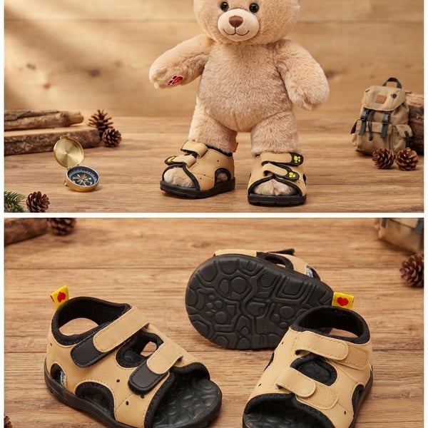Build-A-Bear Workshop Tan Outdoor Adventure Sandals for Teddy Bears