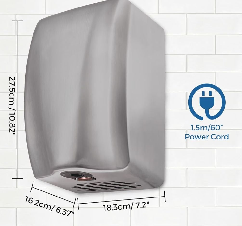 Automatic Stainless Steel Commercial High-Speed Hand Dryer with HEPA Filter 2