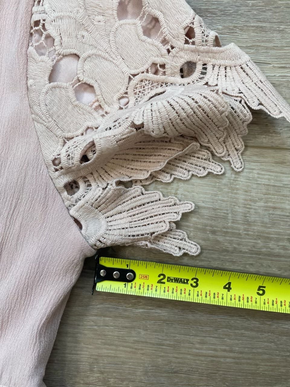 Böhme Pink Tiered Maxi Dress Lace Flutter Sleeves Boho Lined XL 11