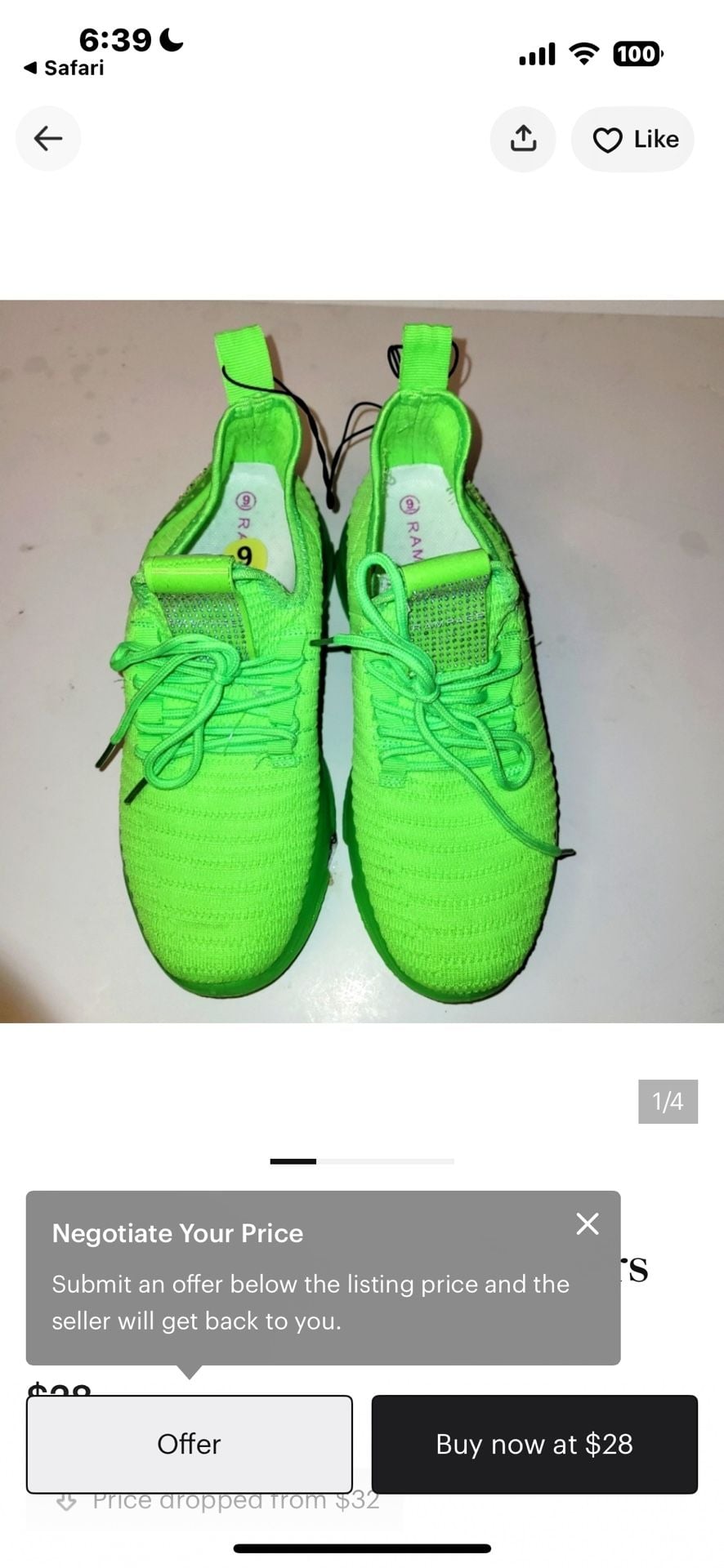 Green Rampage sneakers 4