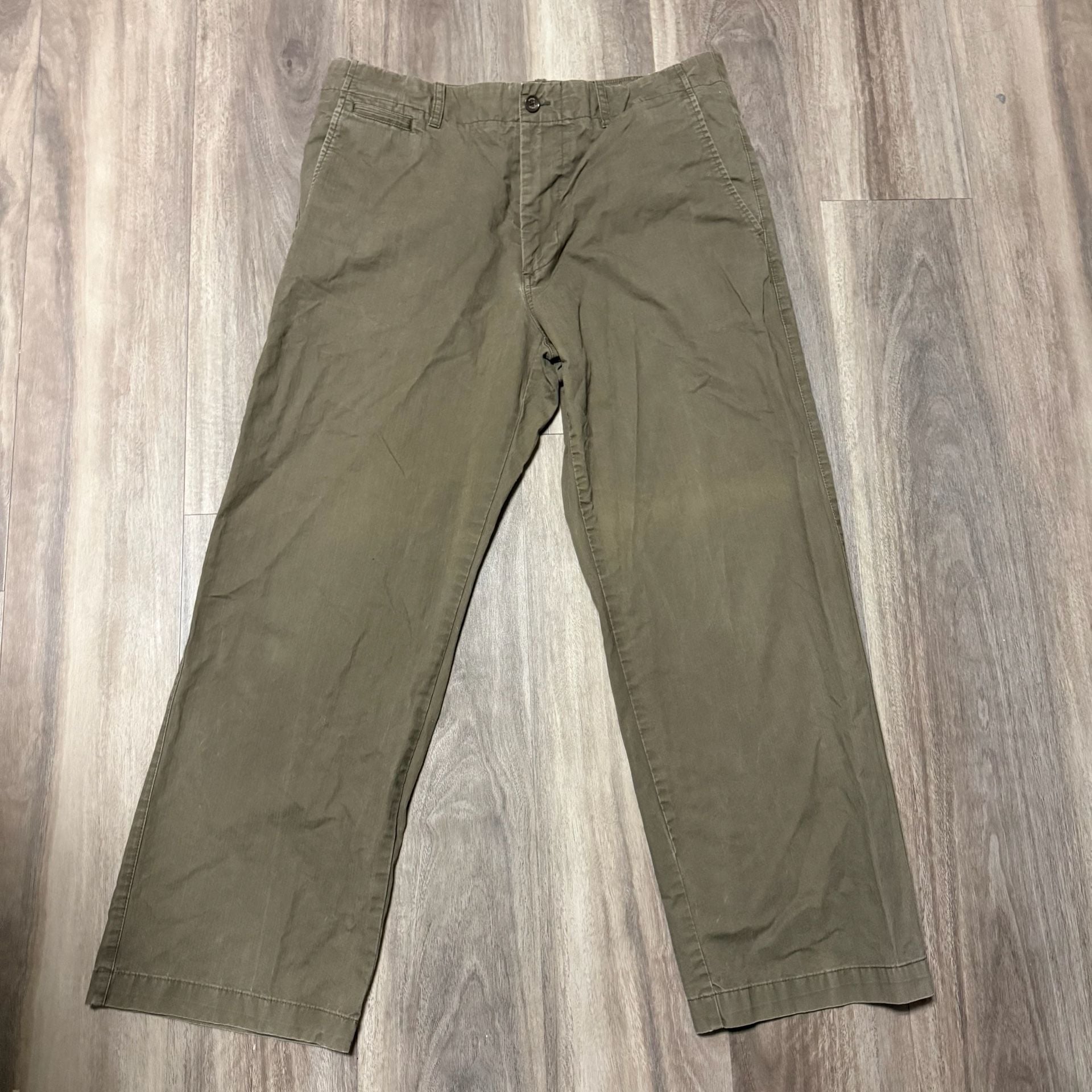 Banana Republic Men's Olive Green Chino Pants Size 36x30 2