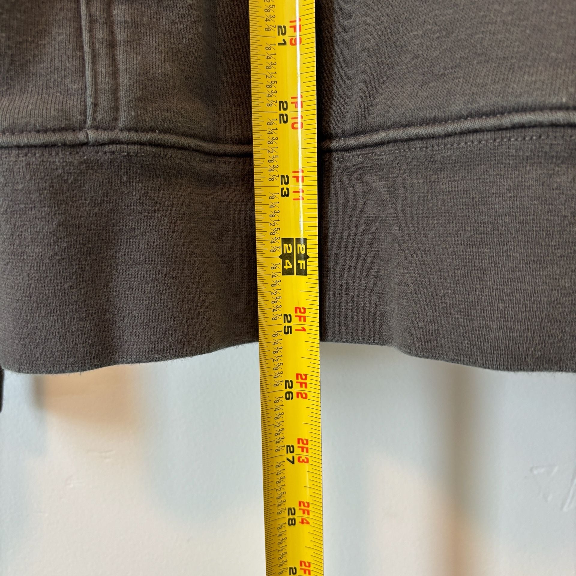 The North Face Women's S Pullover Hoodie in Charcoal Grey with Neon Lime Logo 9