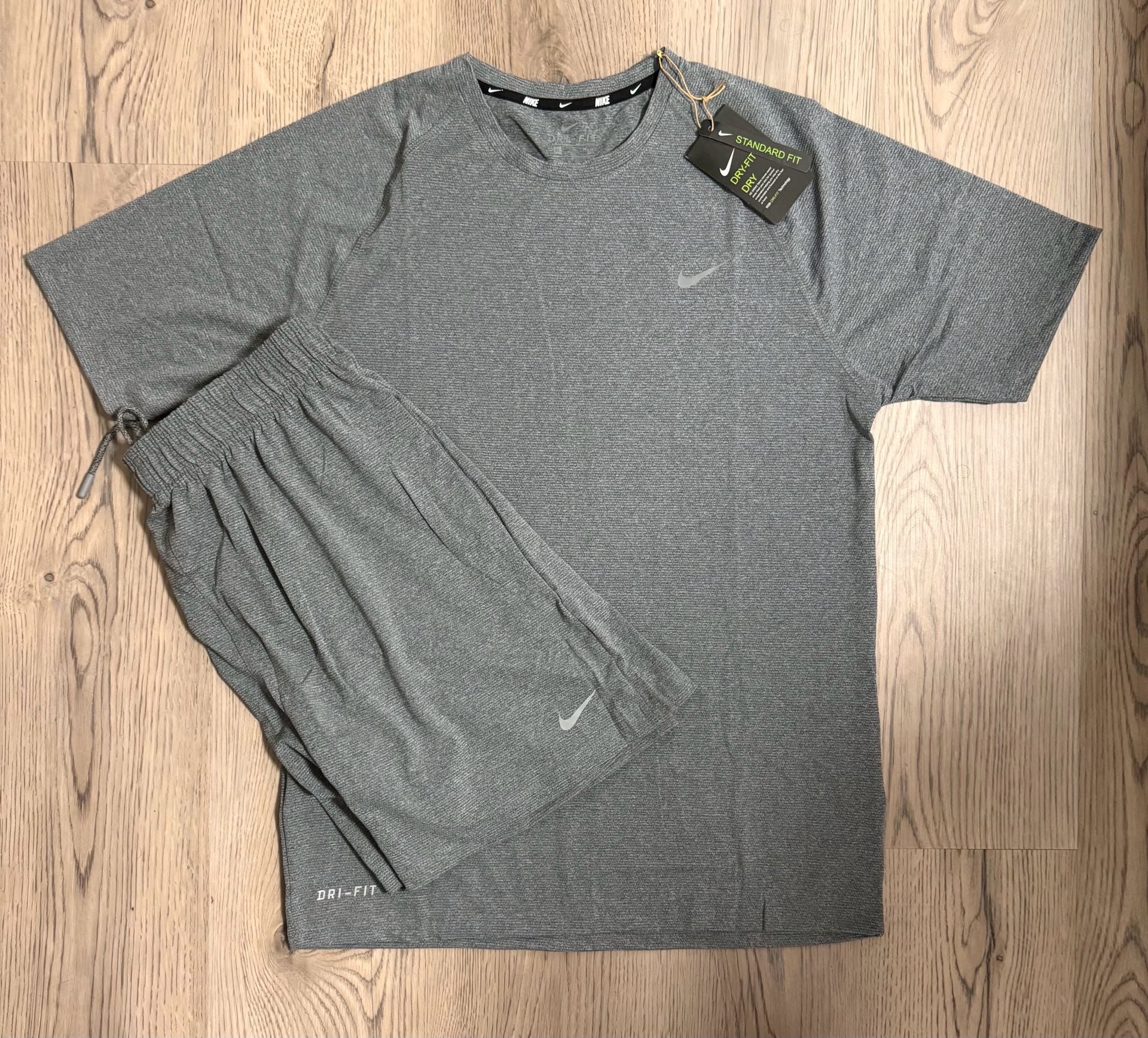 Nike Men's Dri-FIT Heathered Training T-Shirt and Athletic Shorts Co-ord Set Size XL 1