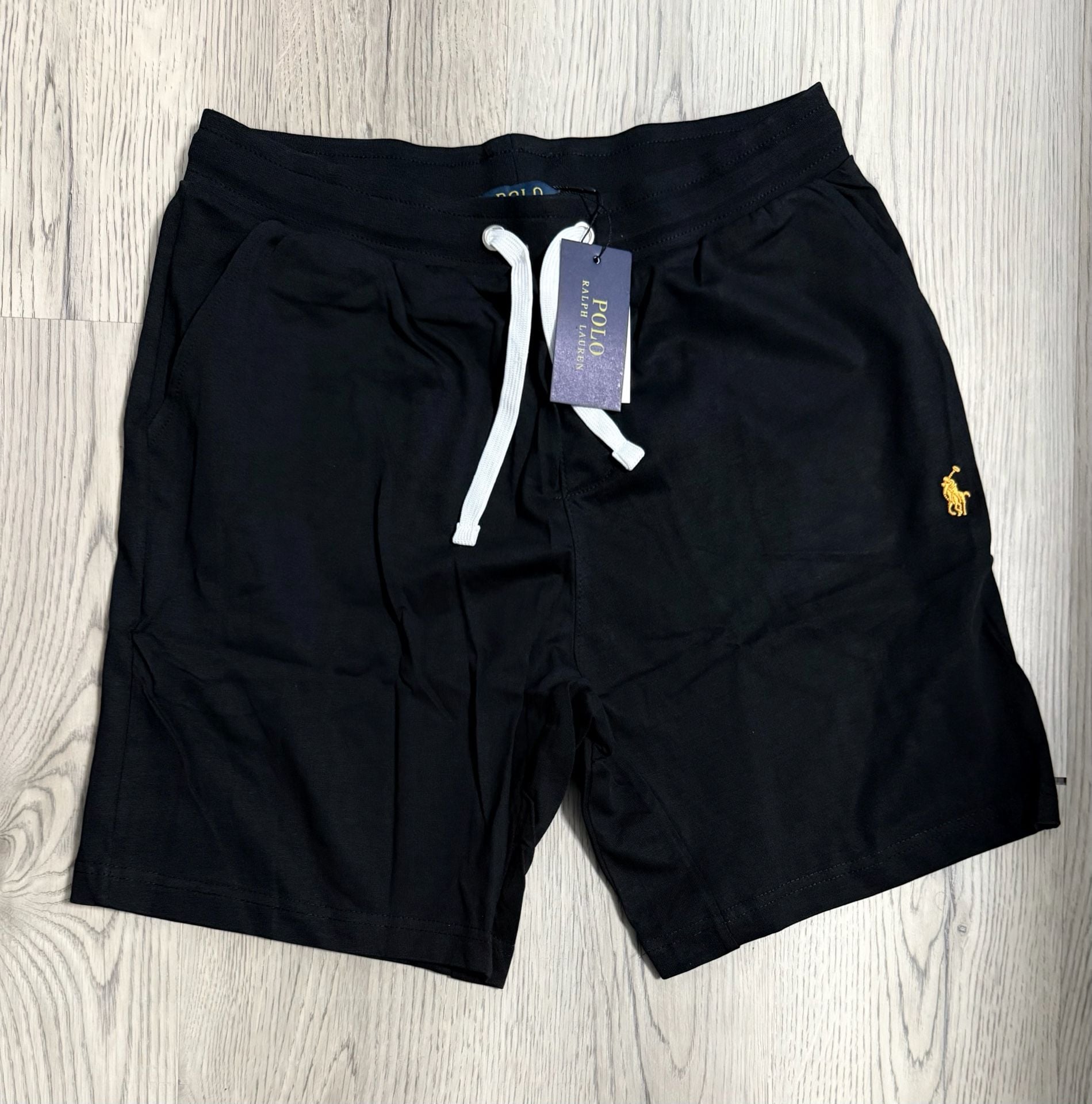 Polo Ralph Lauren Men's Black Crewneck T-Shirt and Drawstring Shorts Set size Small 3