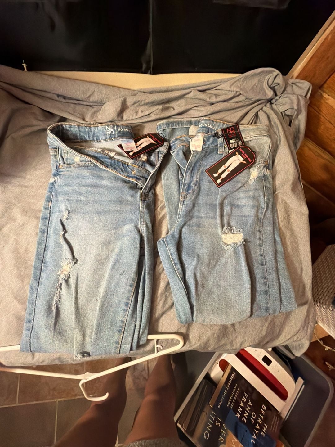 No Boundaries Super High Rise Distressed Mom Jeans 1