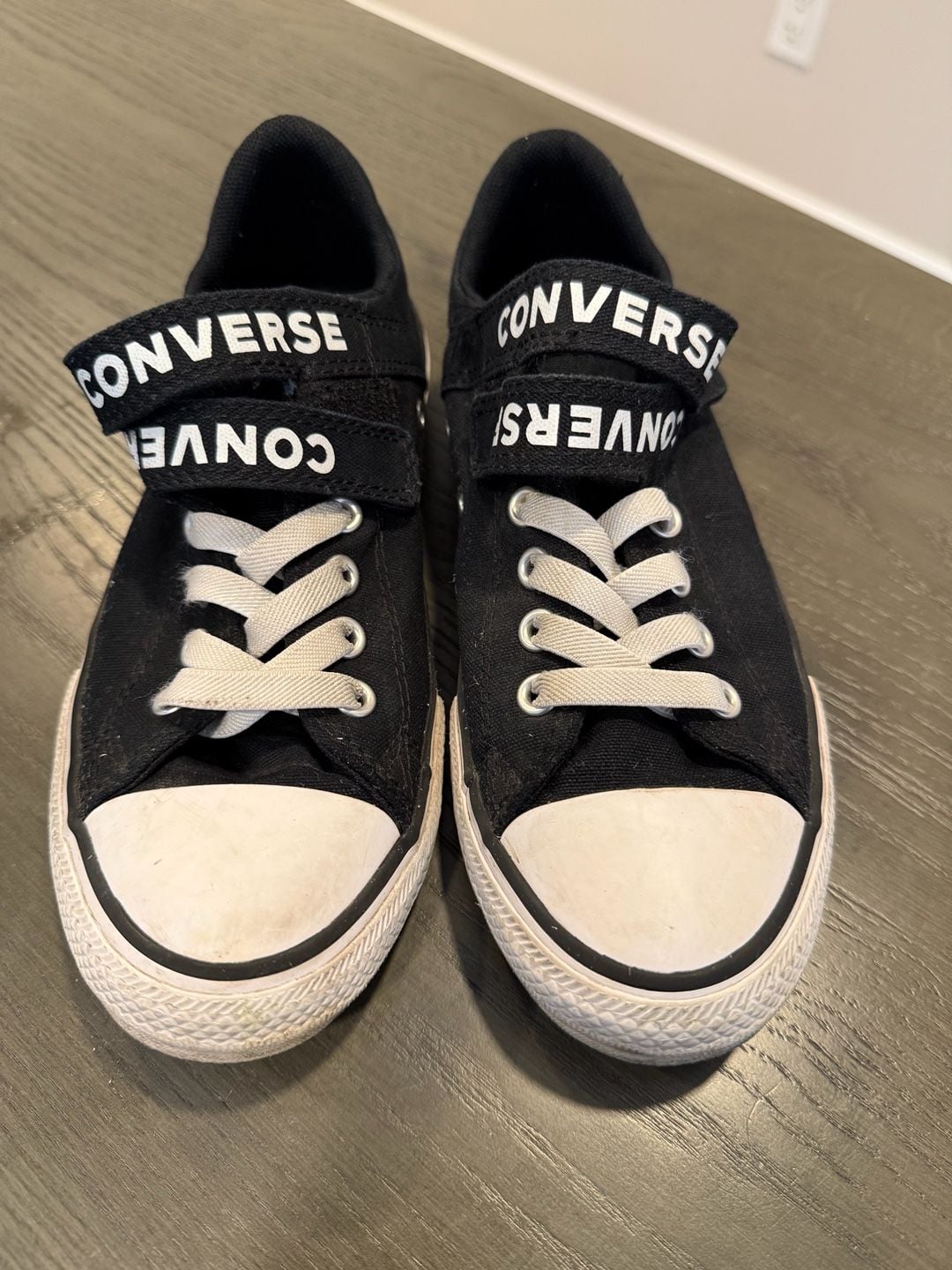 Converse All Star Malden Street Junior Double Strap Low Top Sneakers Boys size 2 3