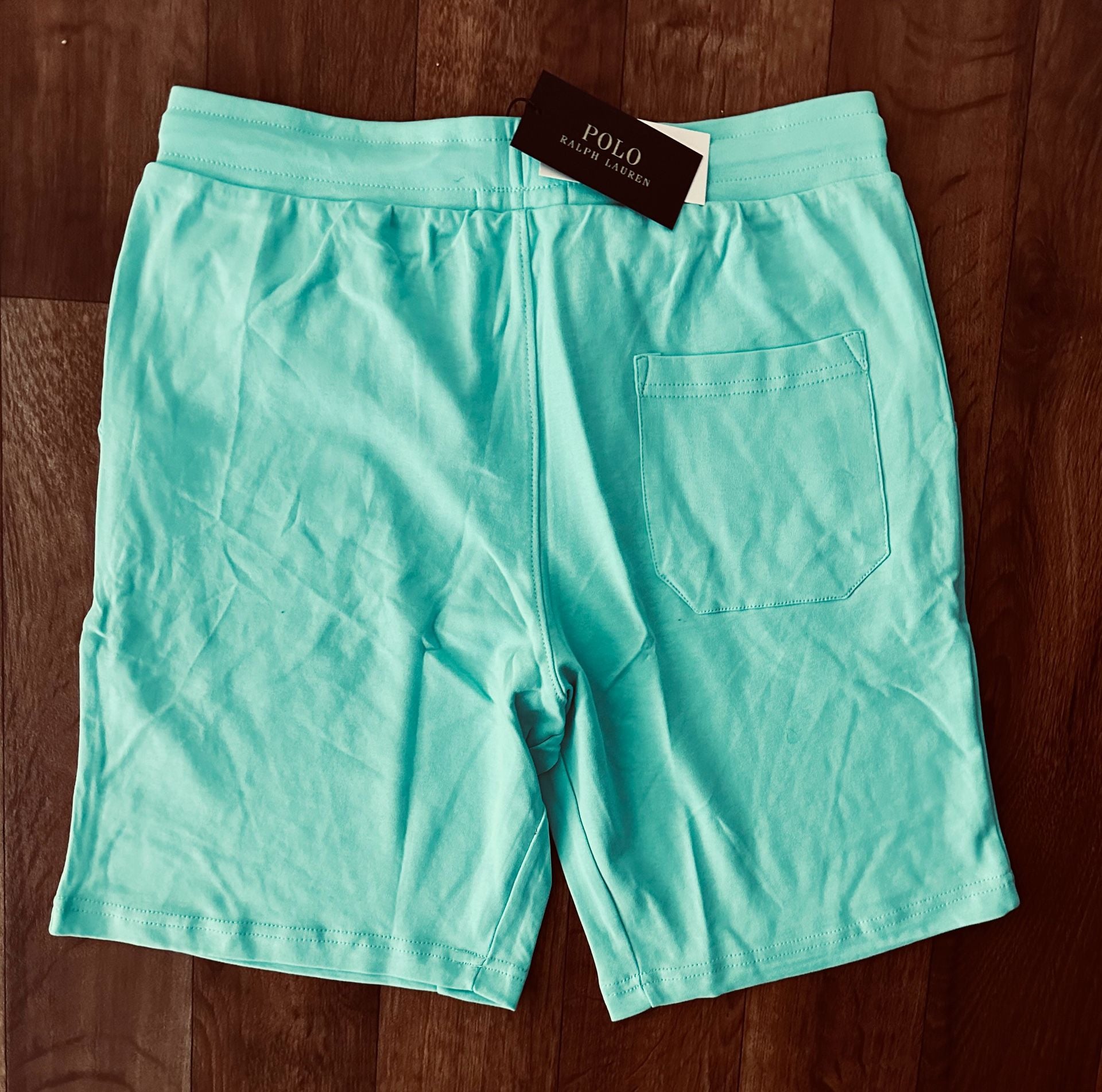 Polo Ralph Lauren Men's Terry Drawstring Shorts in Aqua Blue size Small 3
