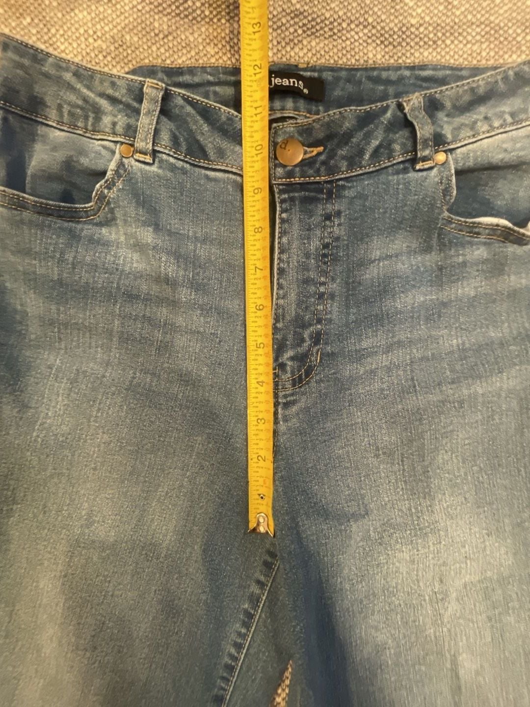 l.jeans Women's Mid Rise Rolled Hem Wide Leg Denim Jeans Size 8 5