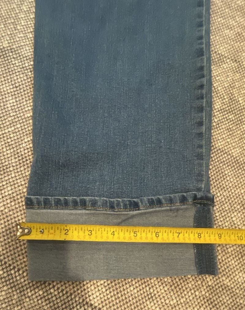 l.jeans Women's Mid Rise Rolled Hem Wide Leg Denim Jeans Size 8 8