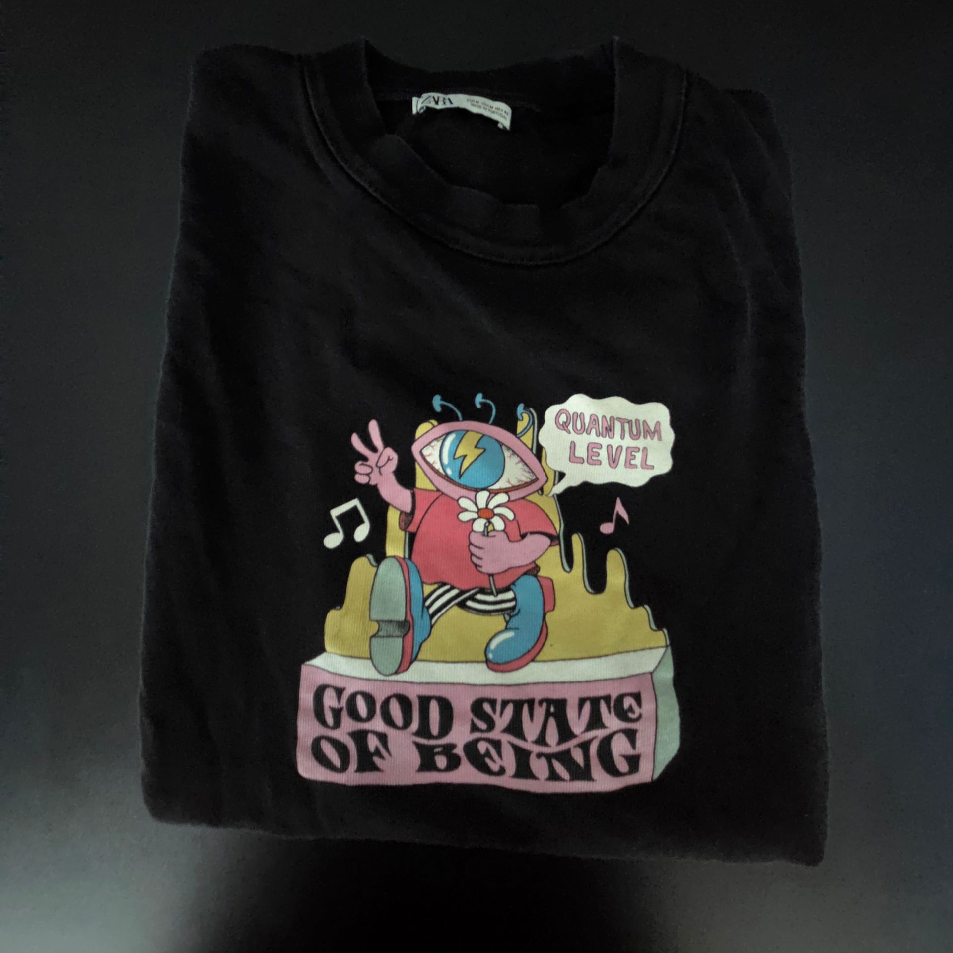 Zara Sun Vibration 'Good State of Being' Graphic T-Shirt 3
