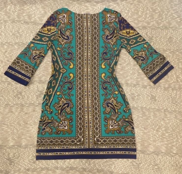 Nicole by Nicole Miller Boho Medallion Print 3/4 Sleeve Shift Dress 7