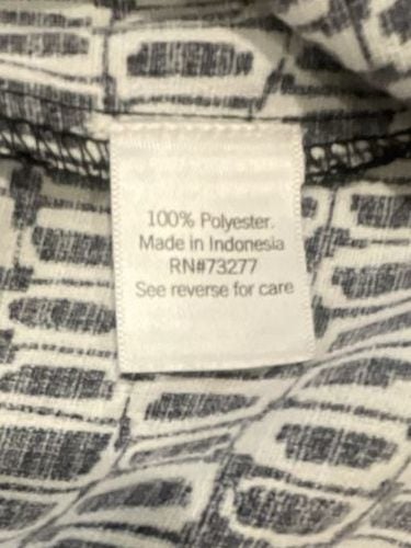 Nine West Black & White Oversized Geometric Print V-Neck Tiered Mini Dress 4