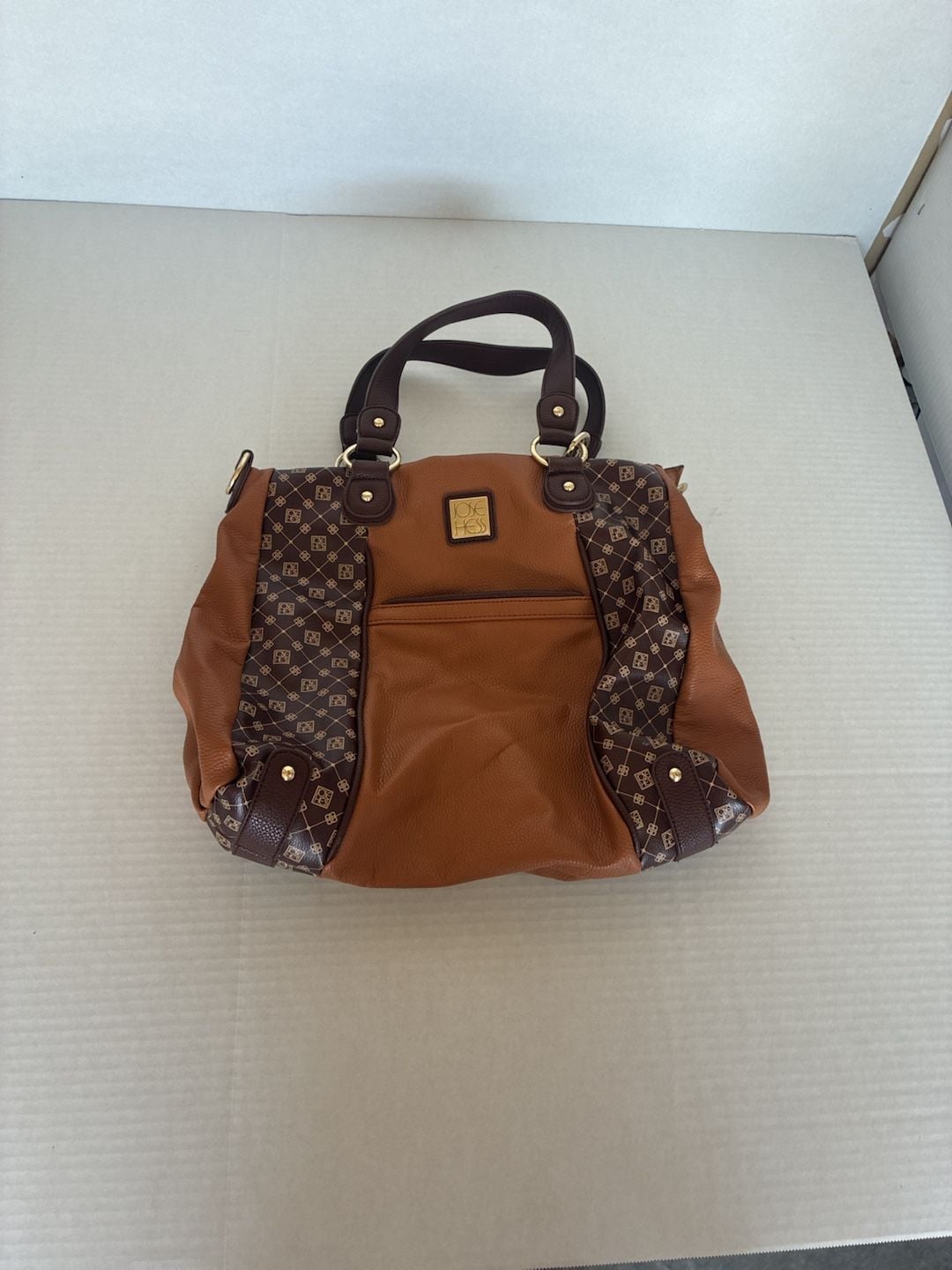 Jose Hess Danbury Mint Monogram Panel Satchel Shoulder Bag 3