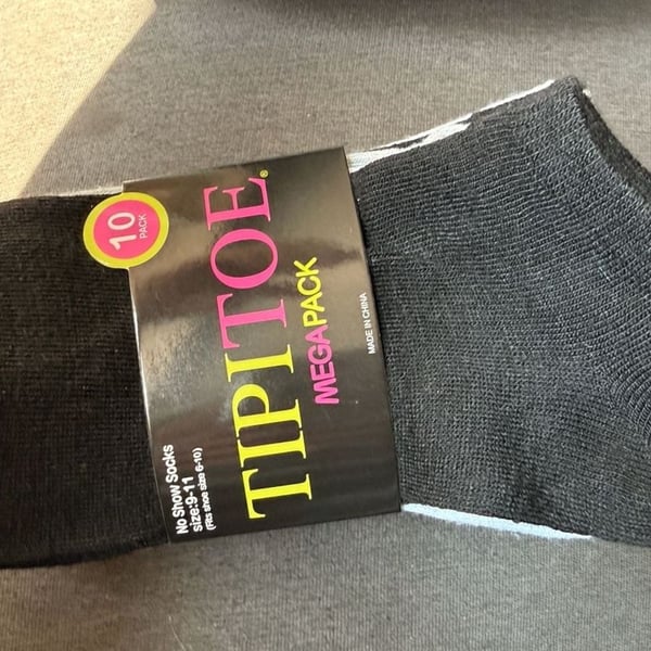 TipiToe 10-Pack No Show Ankle Socks Style #NS01-10