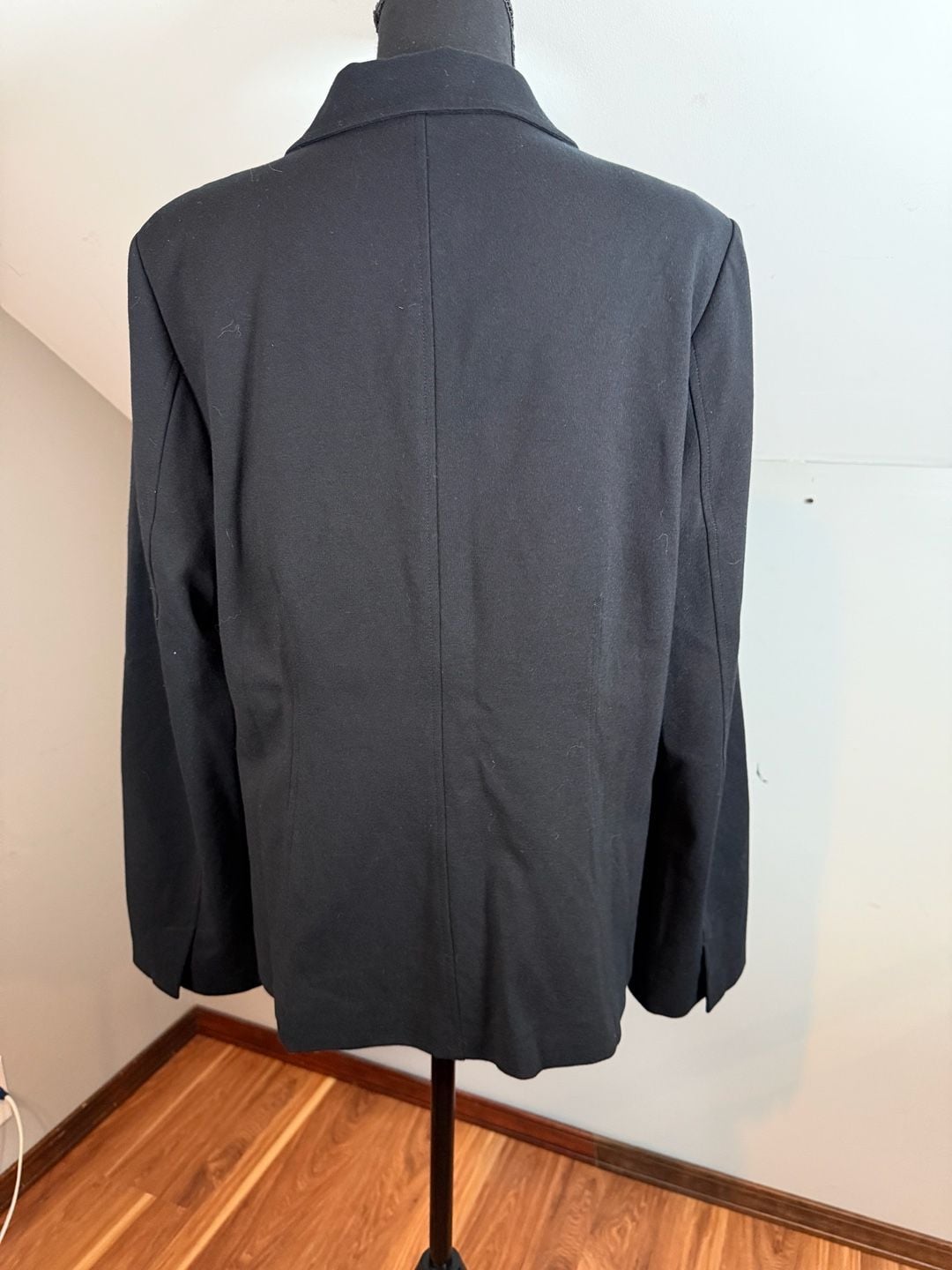 Eileen Fisher Women's Black Single Button Knit Blazer 8