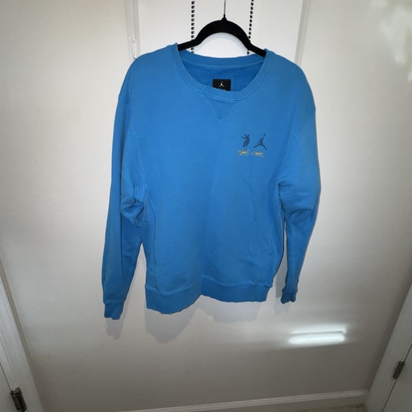 Air Jordan x Union Flight Union Crewneck Sweatshirt in Equator Blue