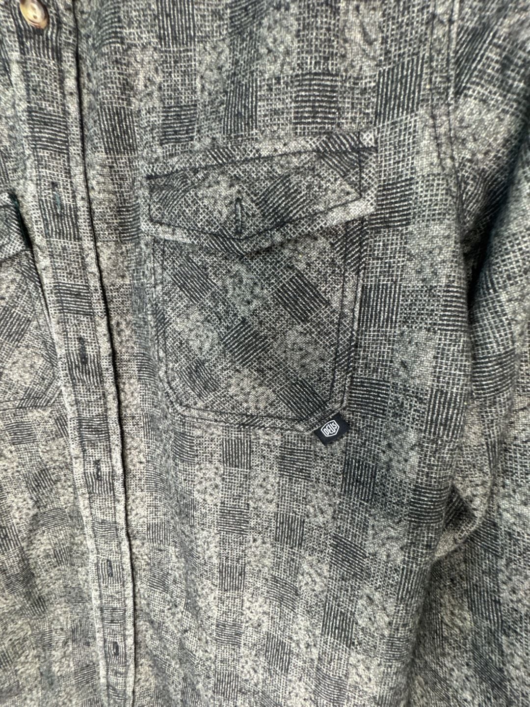 Deus Ex Machina Men's Plaid Button-Up Long Sleeve Shirt Jacket 3