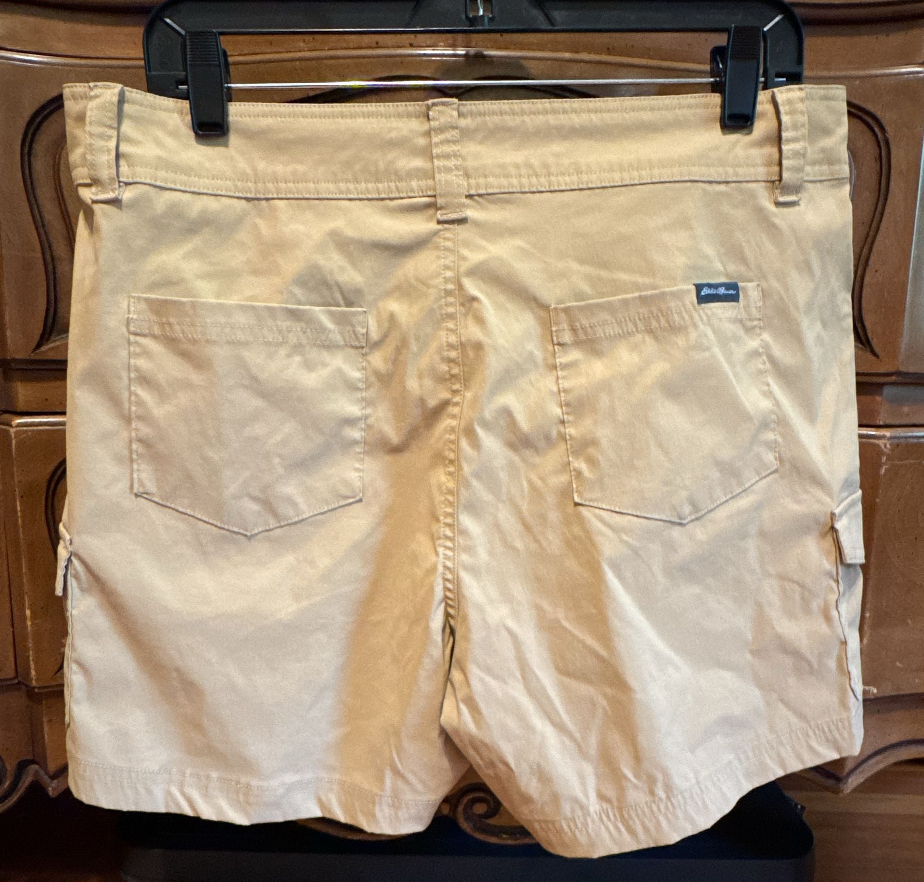 Eddie Bauer Women's Khaki Cargo Pocket Shorts Size 12 3