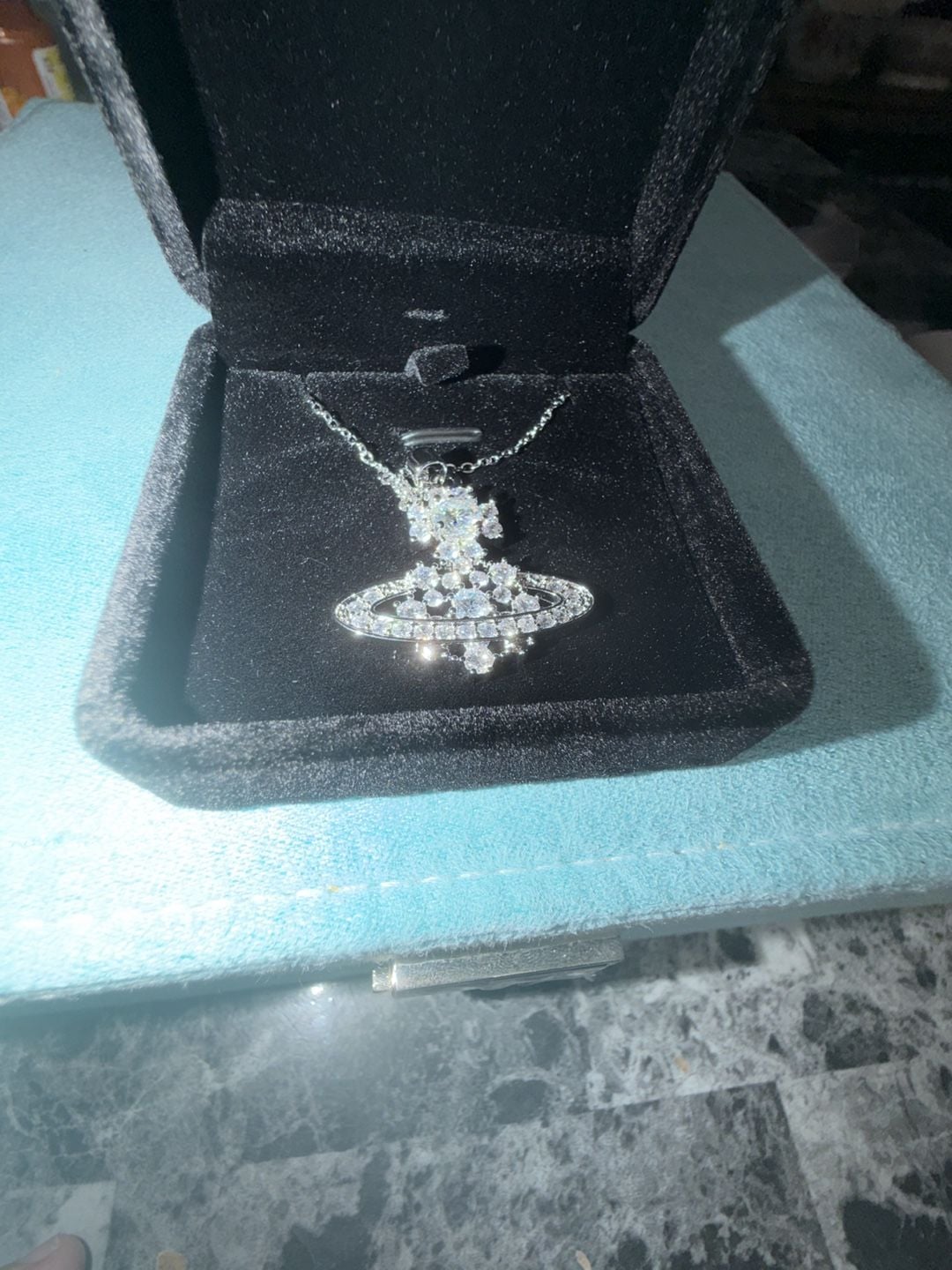 Orb Moissanite Pendant Necklace 4