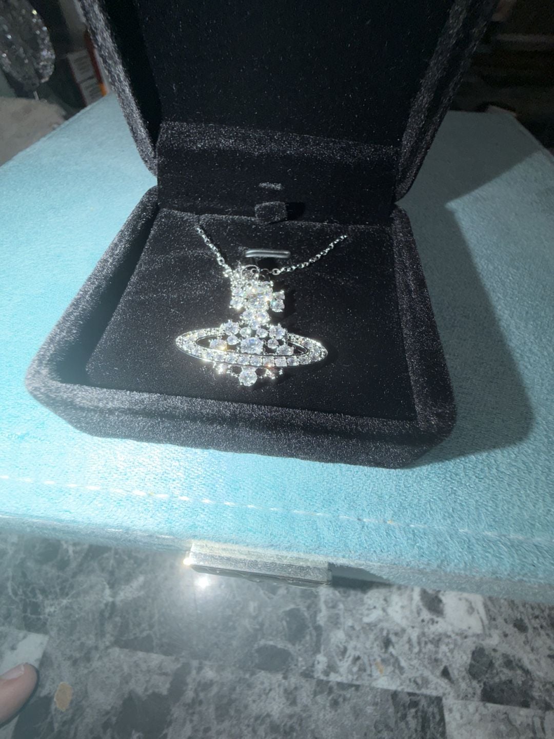 Orb Moissanite Pendant Necklace 6