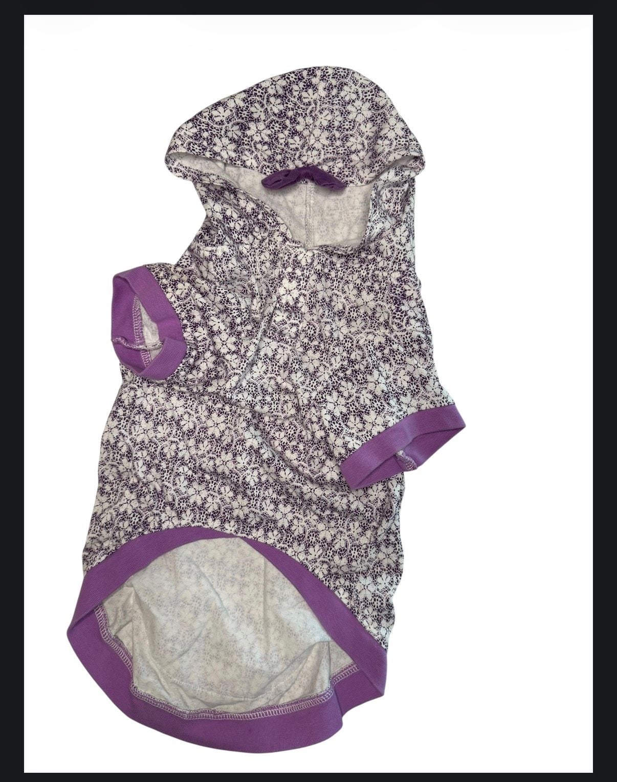 Top Paw Spring 2013 Purple Lace Pattern Dog Hoodie with Sequin Bone Detail 2