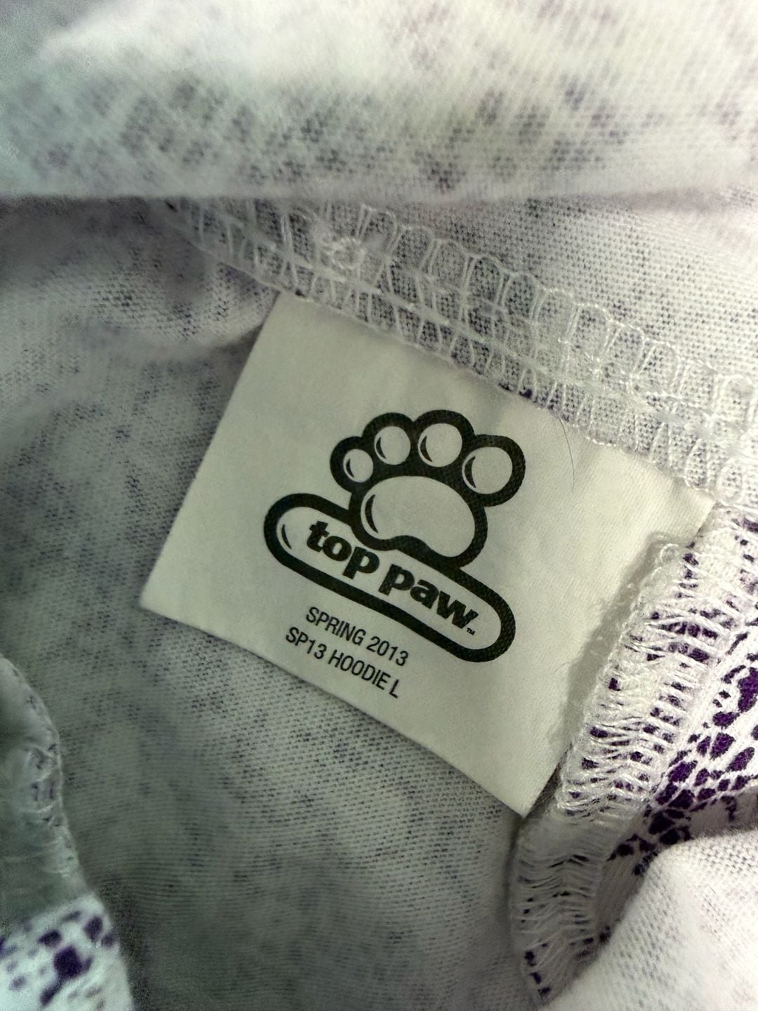 Top Paw Spring 2013 Purple Lace Pattern Dog Hoodie with Sequin Bone Detail 3