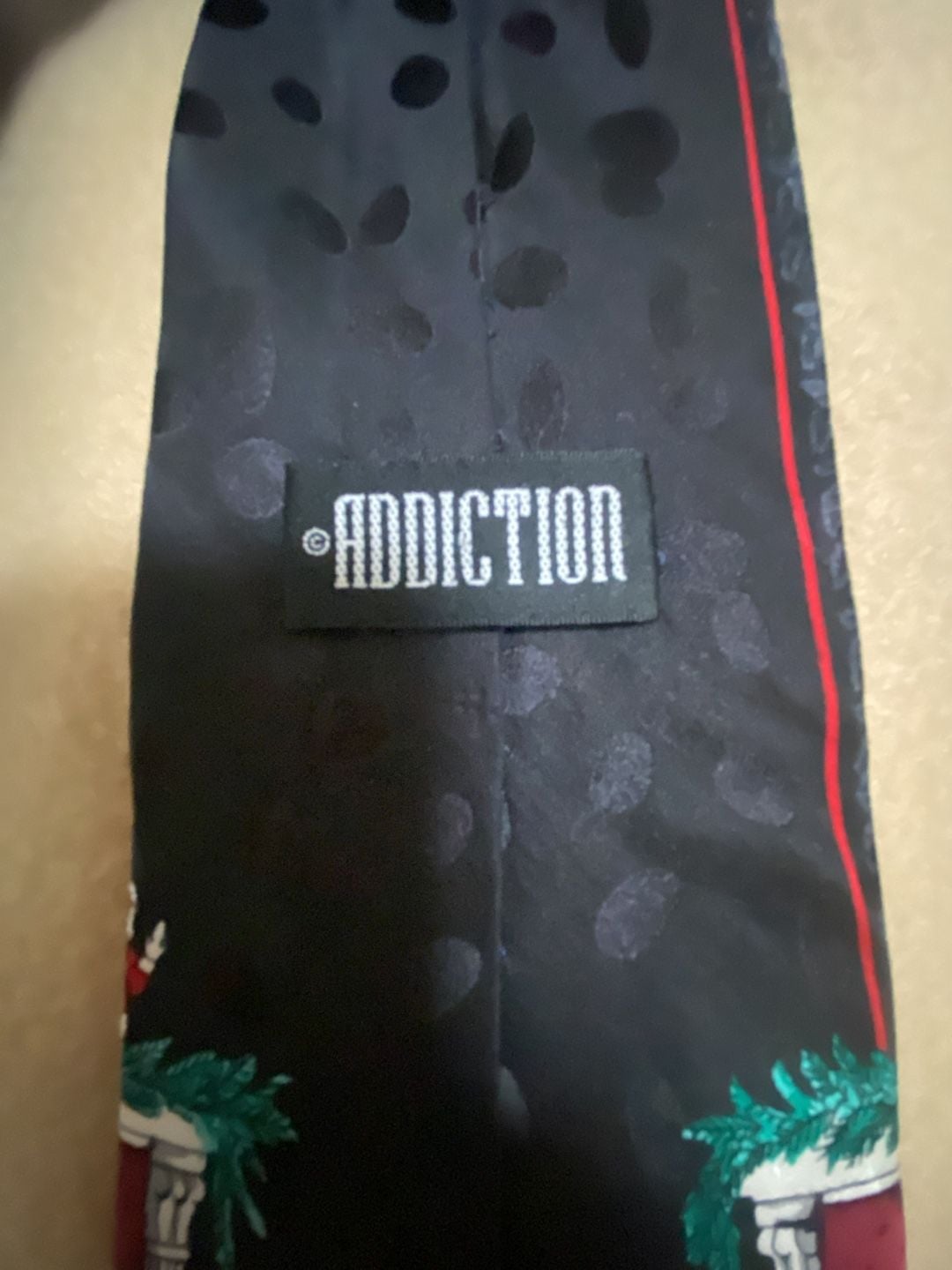 Addiction Men's Christmas Necktie Santa Chimney Fireplace Novelty Silk Tie 3