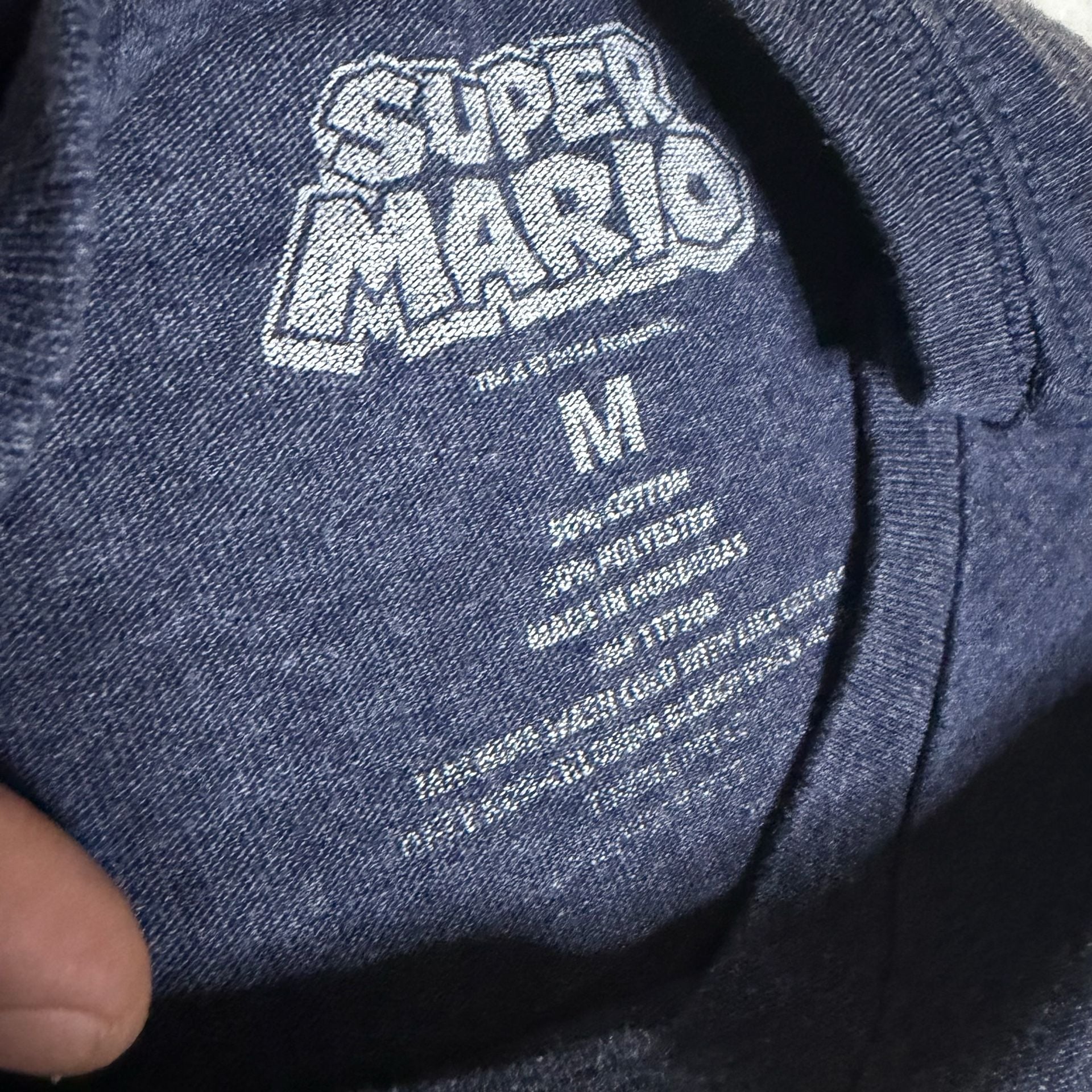 Super Mario Nintendo Pixelated 8-Bit Jump Graphic T-Shirt Navy Heather 3
